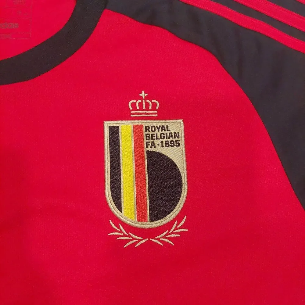 Adidas Belgium 2022 WORLD CUP Home Soccer Jersey Men’s L Aeroready Red Black